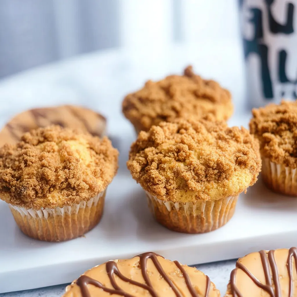 Biscoff Muffins with Crumble Topping