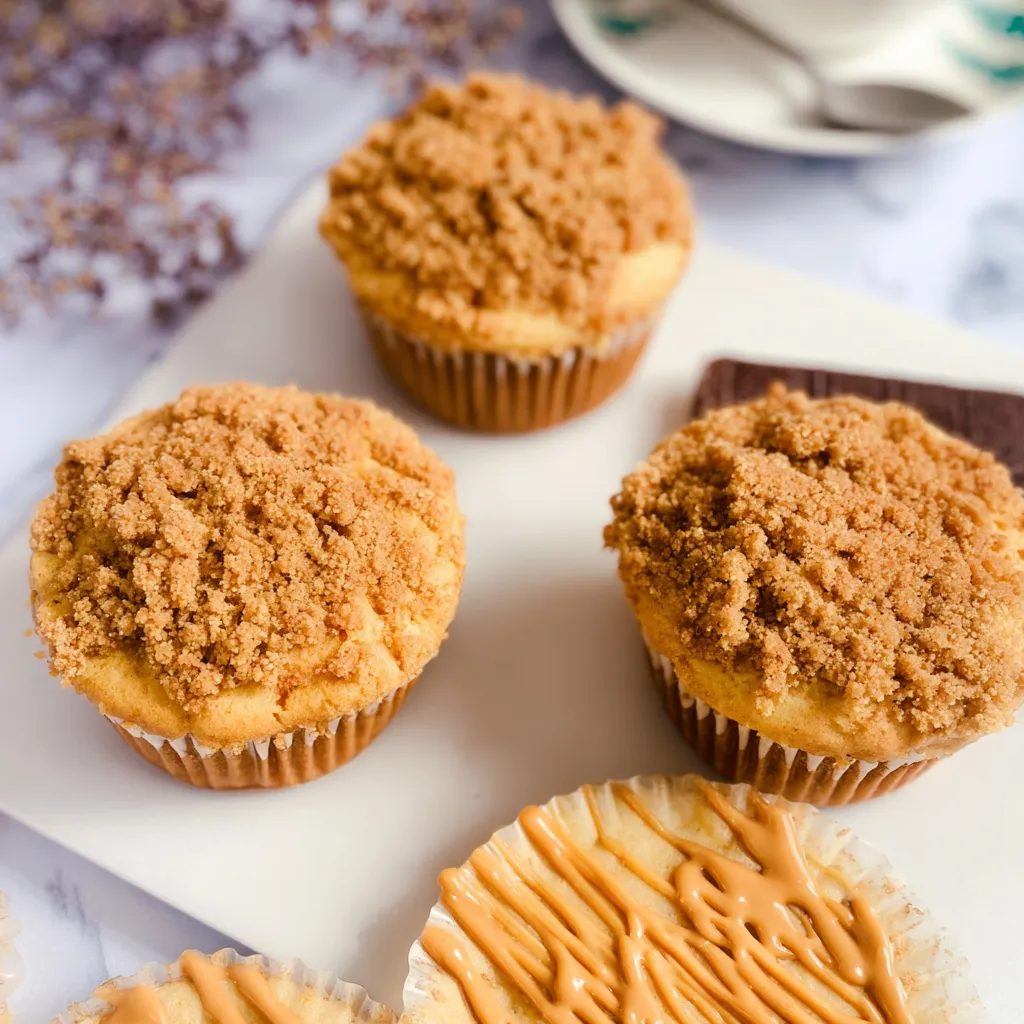 Biscoff Muffins with Crumble Topping
