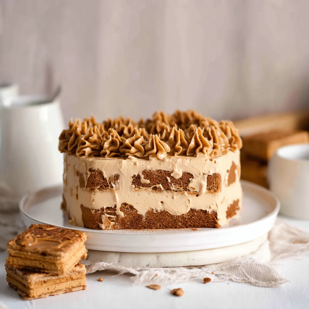 Biscoff Cake with Cookie Butter Frosting