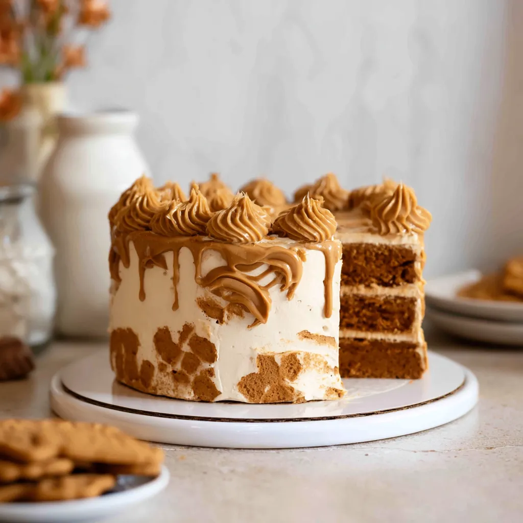 Biscoff Cake with Cookie Butter Frosting