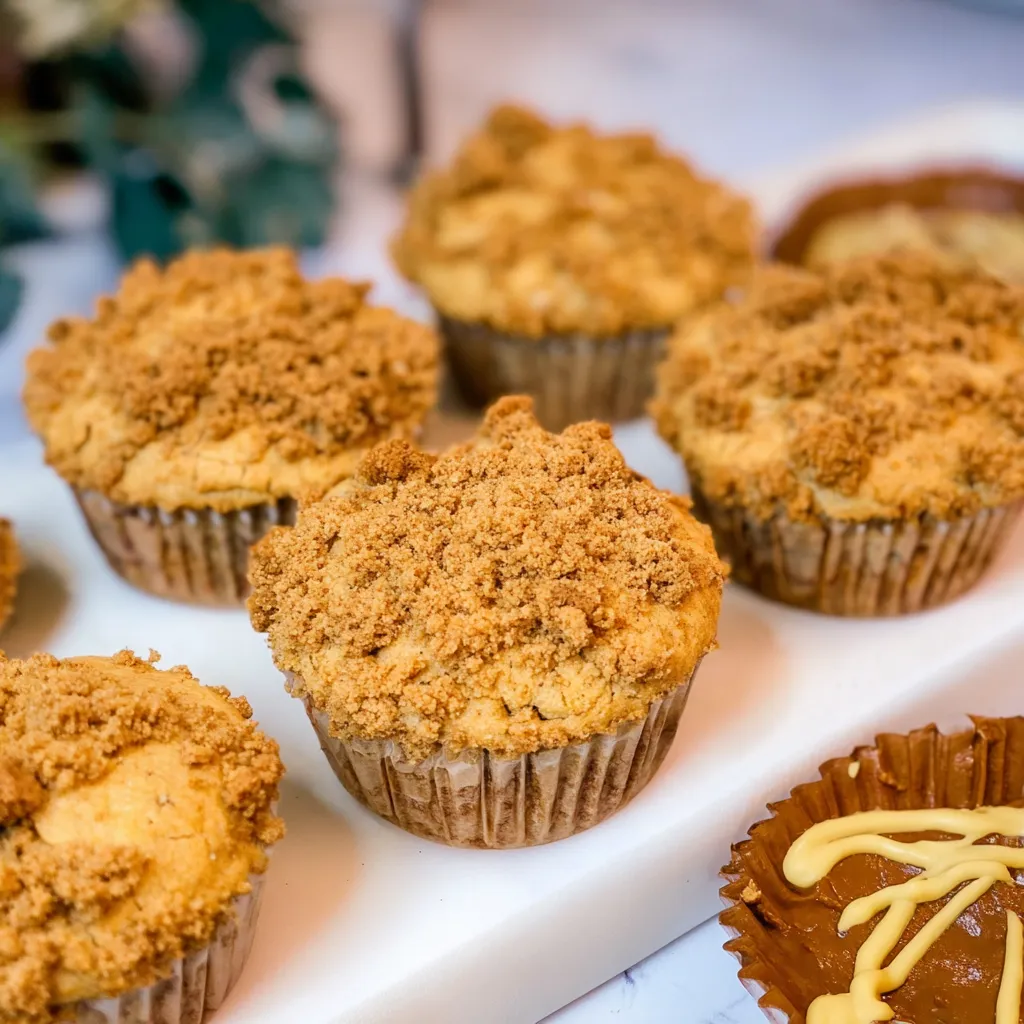 Biscoff Muffins with Crumble Topping