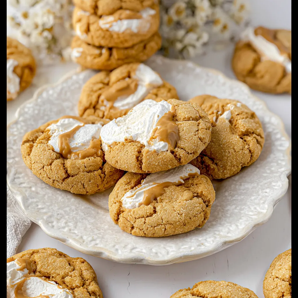 Soft and Chewy Fluffernutter Cookies