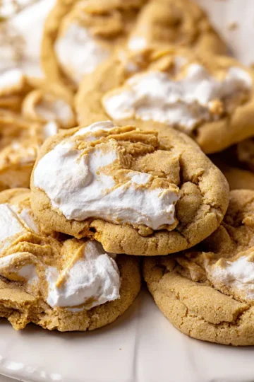 Soft and Chewy Fluffernutter Cookies
