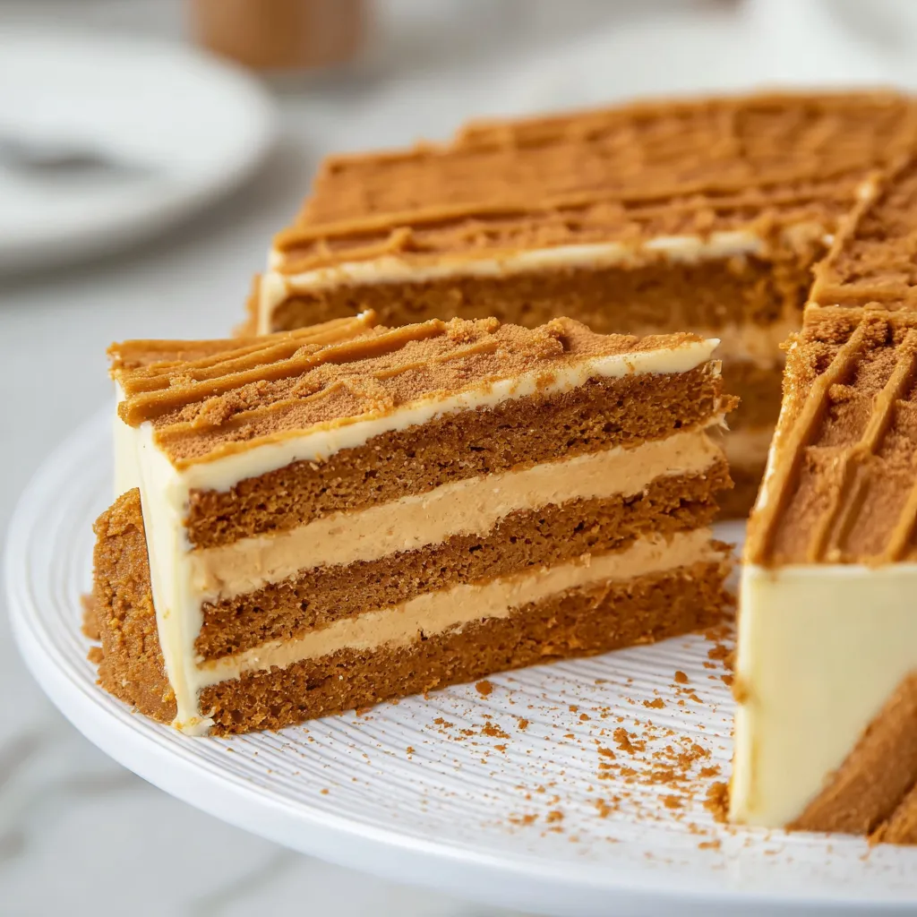 Homemade Delicious Biscoff Cake