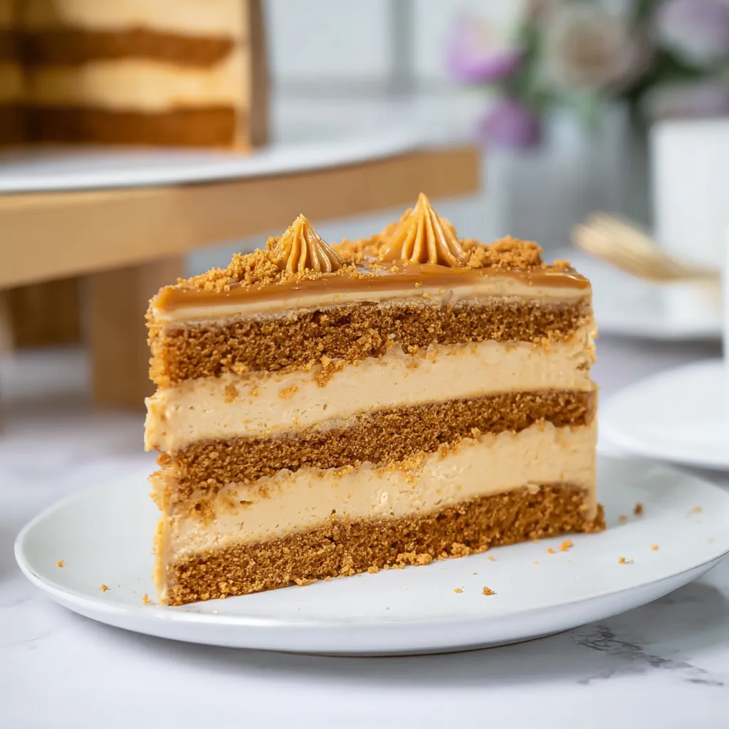 Homemade Delicious Biscoff Cake