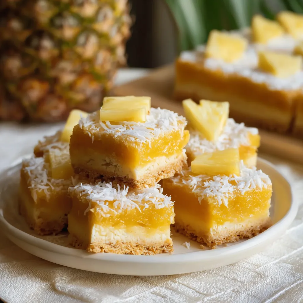 Pineapple Coconut Cherry Squares