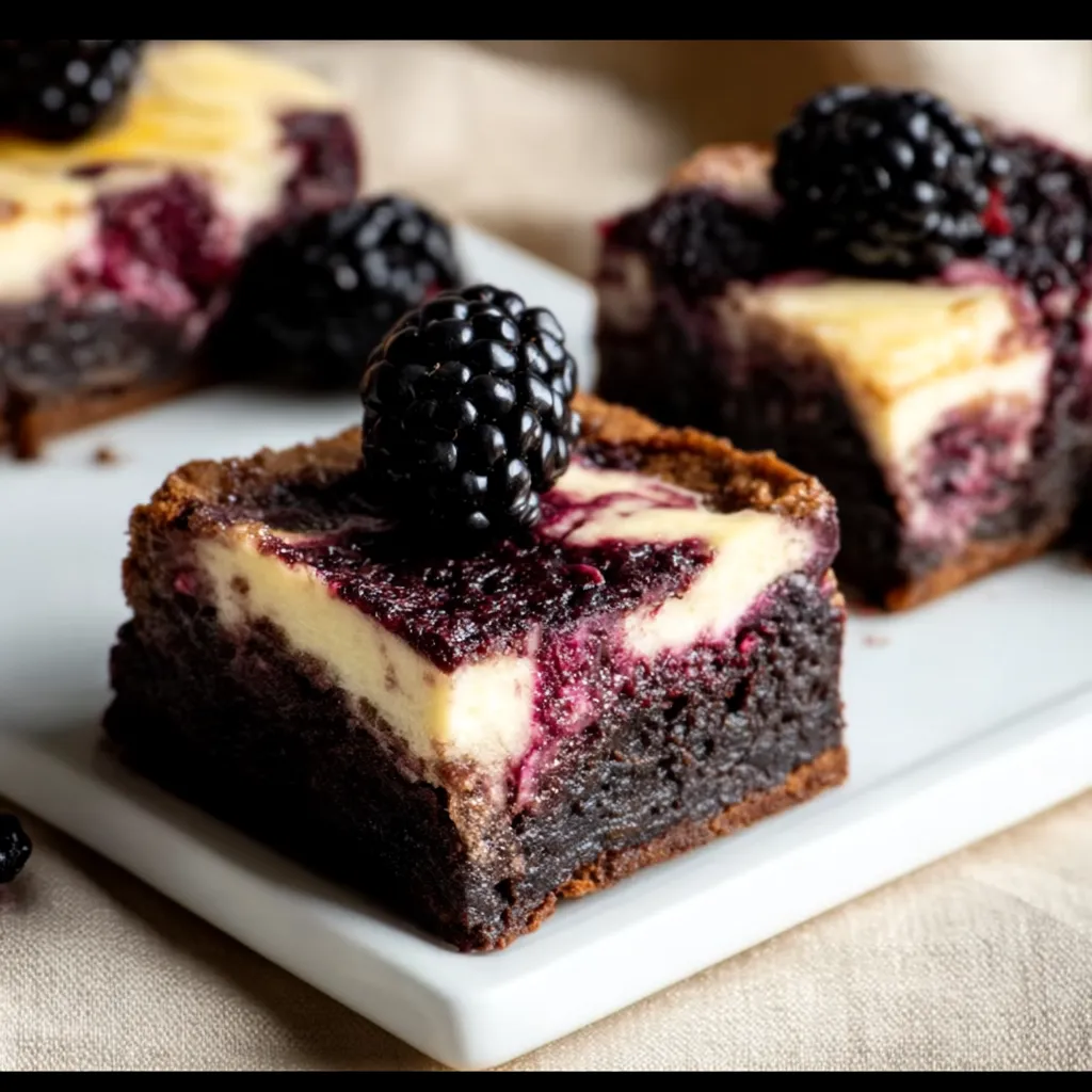 Best Blackberry Cream Cheese Brownies