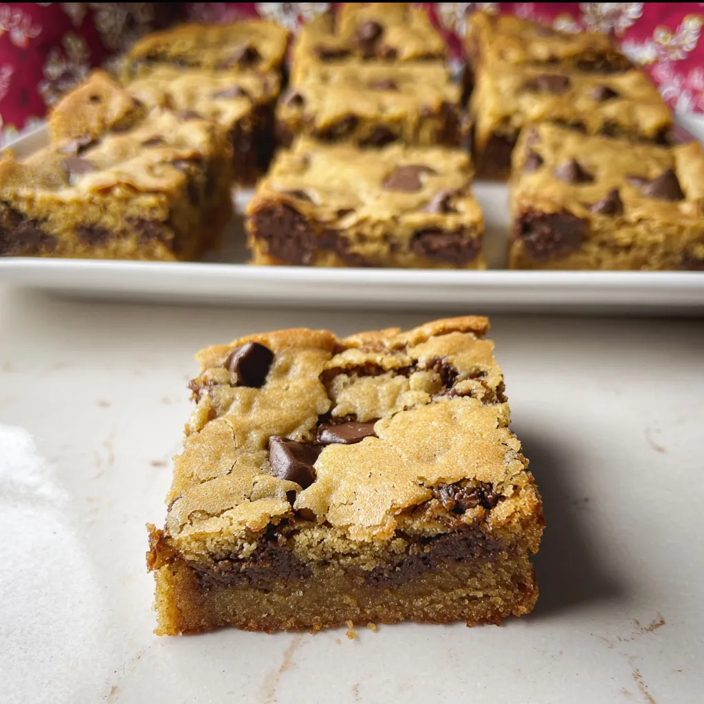 Best Chocolate Chip Cookie Bars 8x8