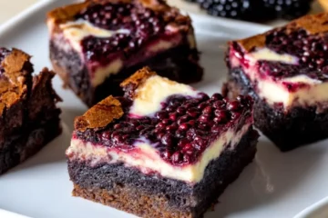 Blackberry Cream Cheese Brownies Easy and Healthy