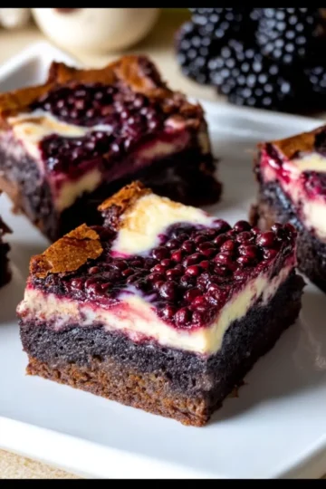 Blackberry Cream Cheese Brownies Easy and Healthy