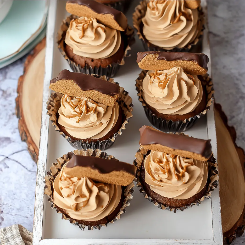 Chocolate Biscoff Cupcakes
