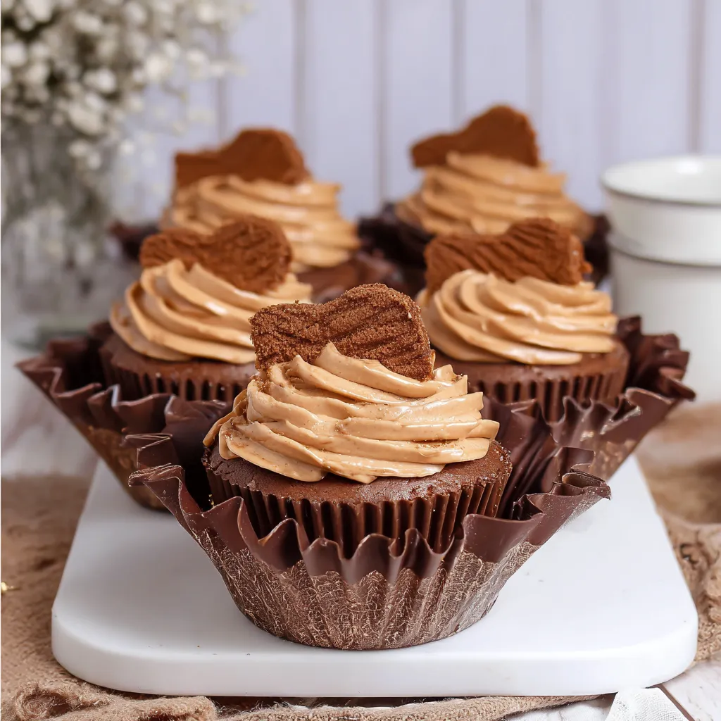 Chocolate and Biscoff Cupcakes