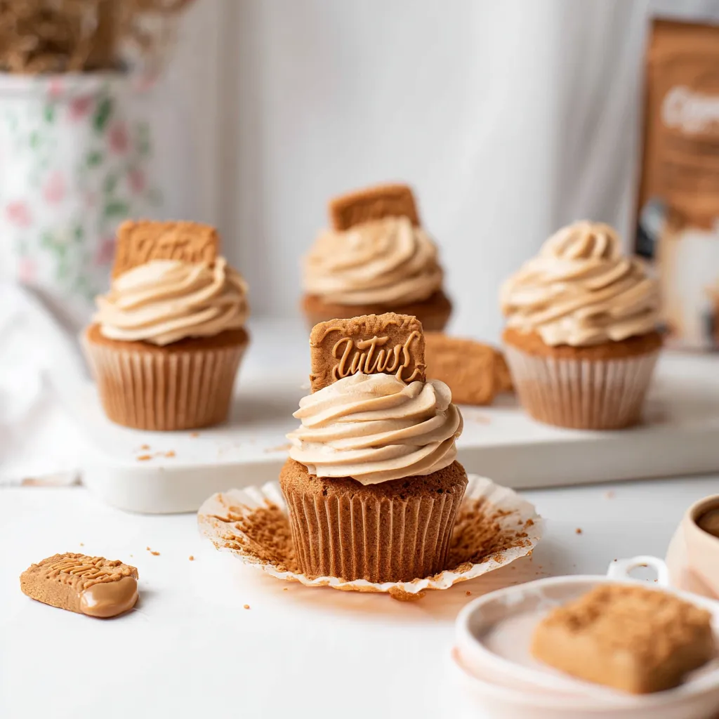 Easy Biscoff Cookie Butter Cupcakes Recipe