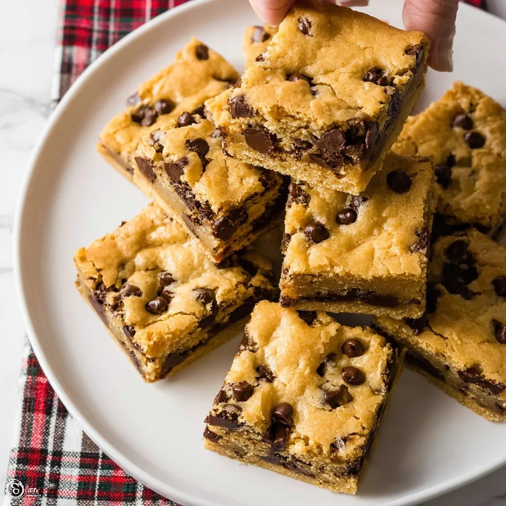 Easy Cake Mix Chocolate Chip Cookie Bars Recipe