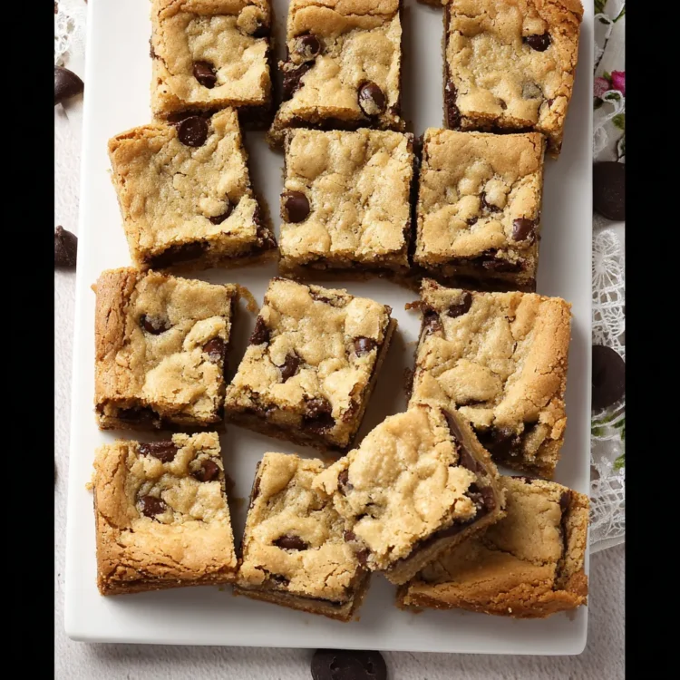 Easy Chocolate Chip Cookie Bars 8x8