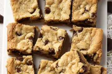 Easy Chocolate Chip Cookie Bars 8x8