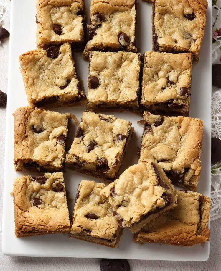 Easy Chocolate Chip Cookie Bars 8x8