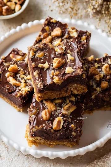 Easy Classic Fudge Nut Bars