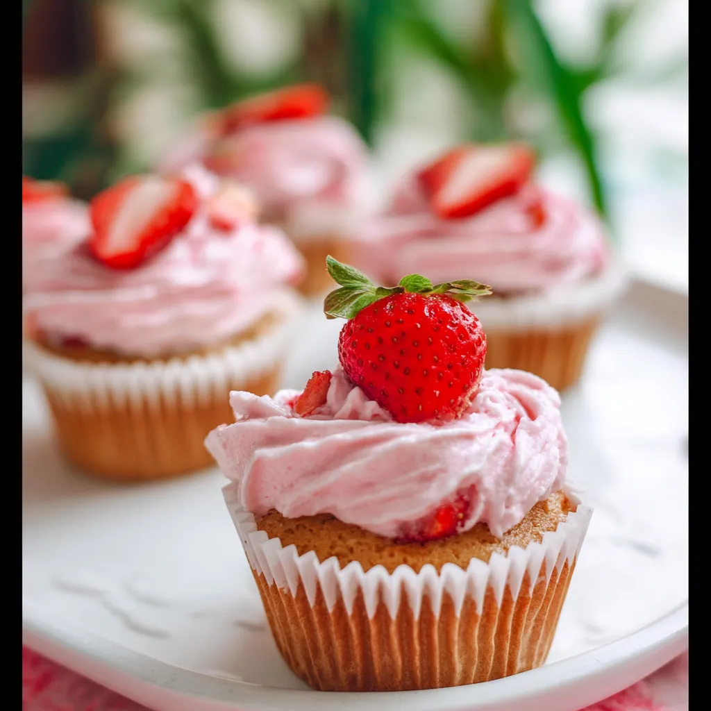 Easy Homemade Strawberry Cupcakes