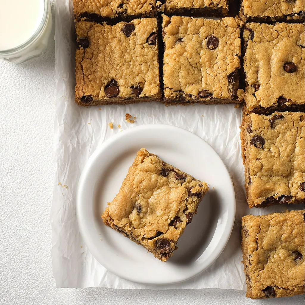 Healthy and Delicious Chocolate Chip Cookie Bars 8x8