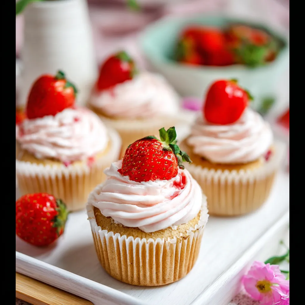 Homemade Strawberry Cupcakes Recipe