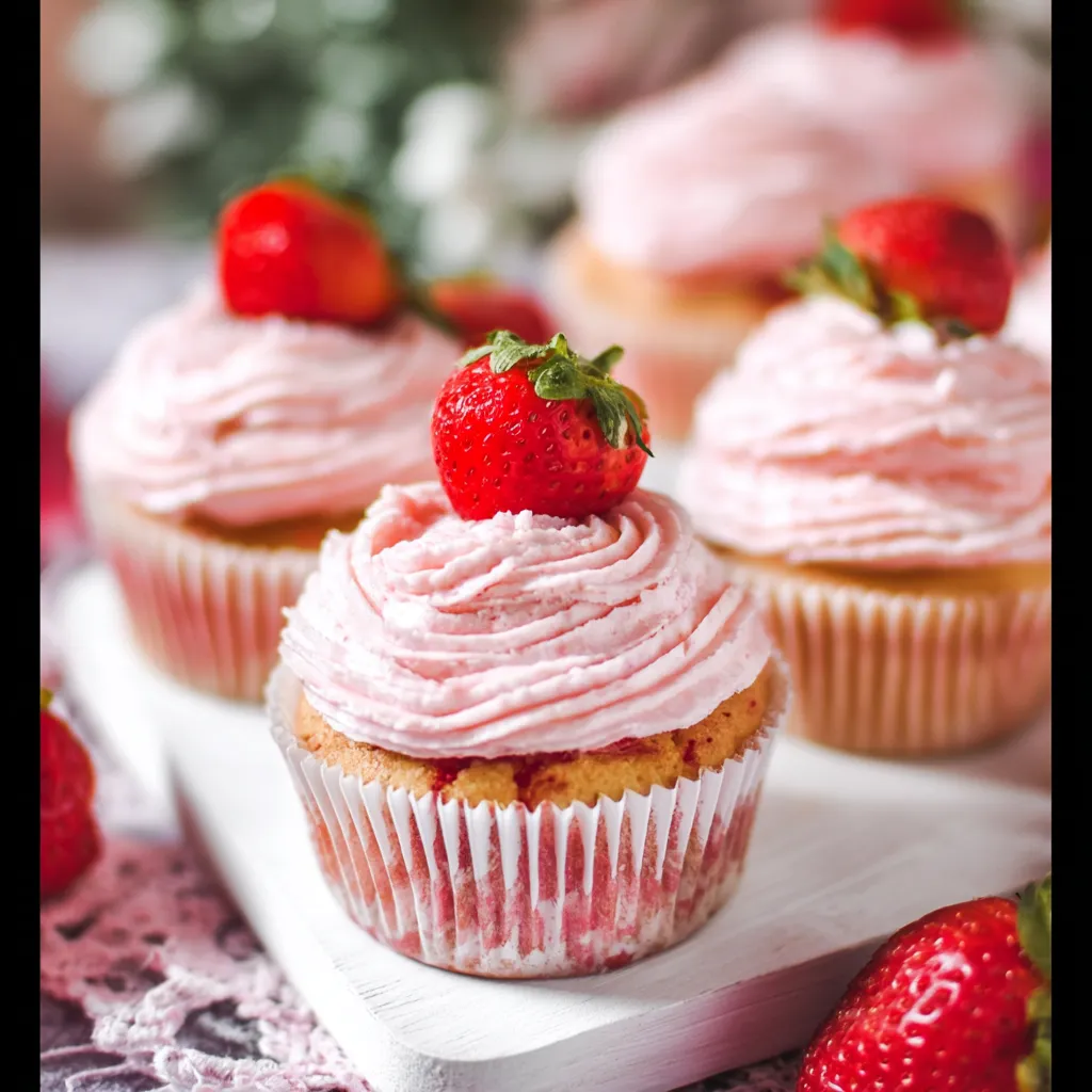 Homemade Strawberry Cupcakes