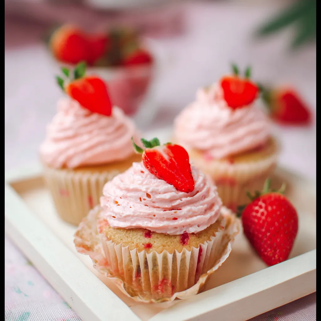 Homemade Strawberry Shortcake Cupcakes