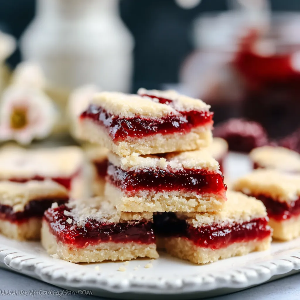 Jam Shortbread Bars Recipe
