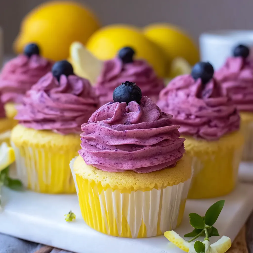 Lemon Blueberry Cupcakes With Buttercream Easy