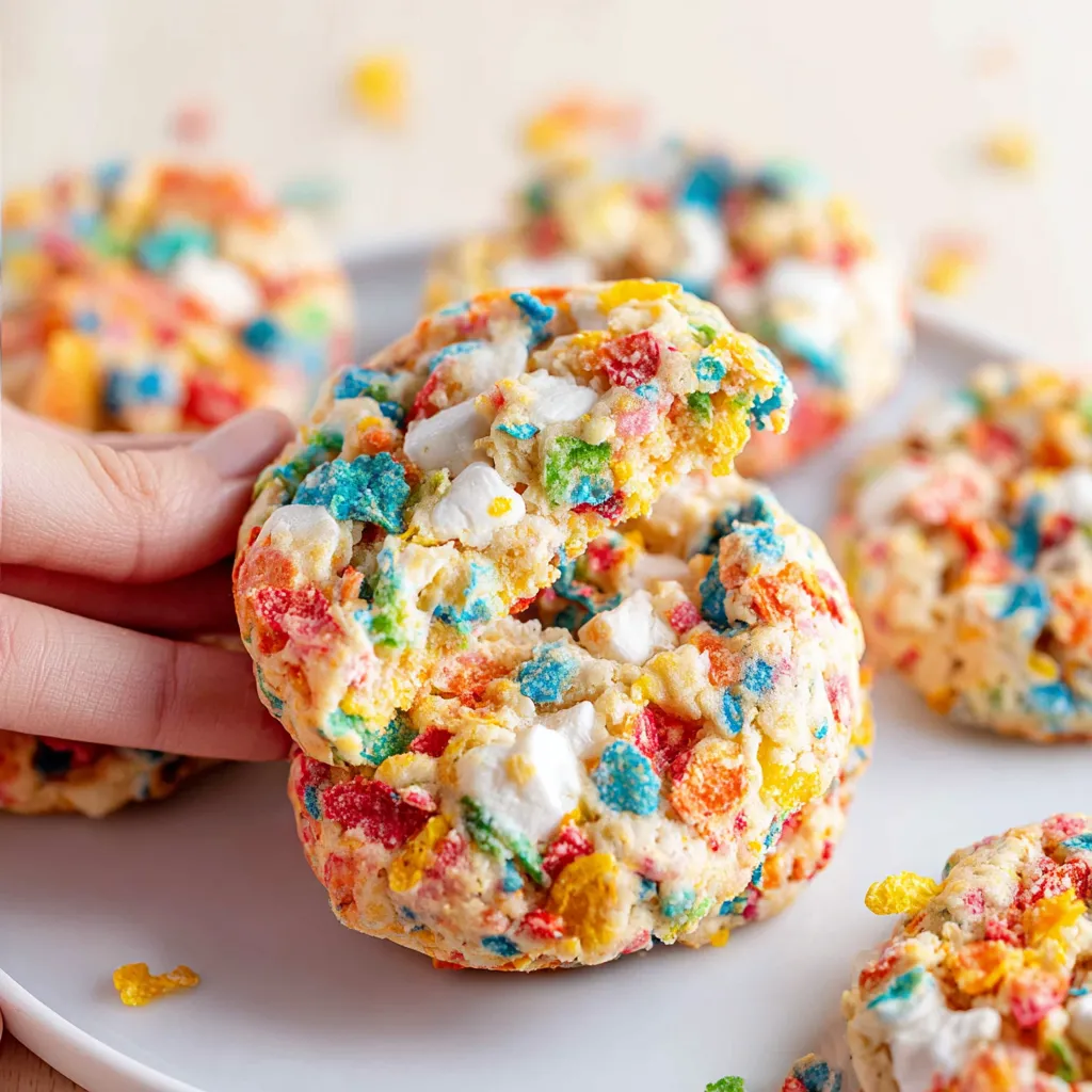 Marshmallow Fruity Pebble Cake
