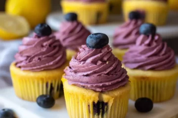 Perfect Lemon Cupcakes Blueberry Buttercream