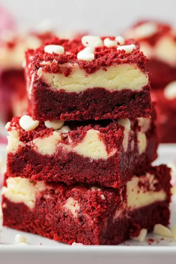 Red Velvet Gooey Butter Bars