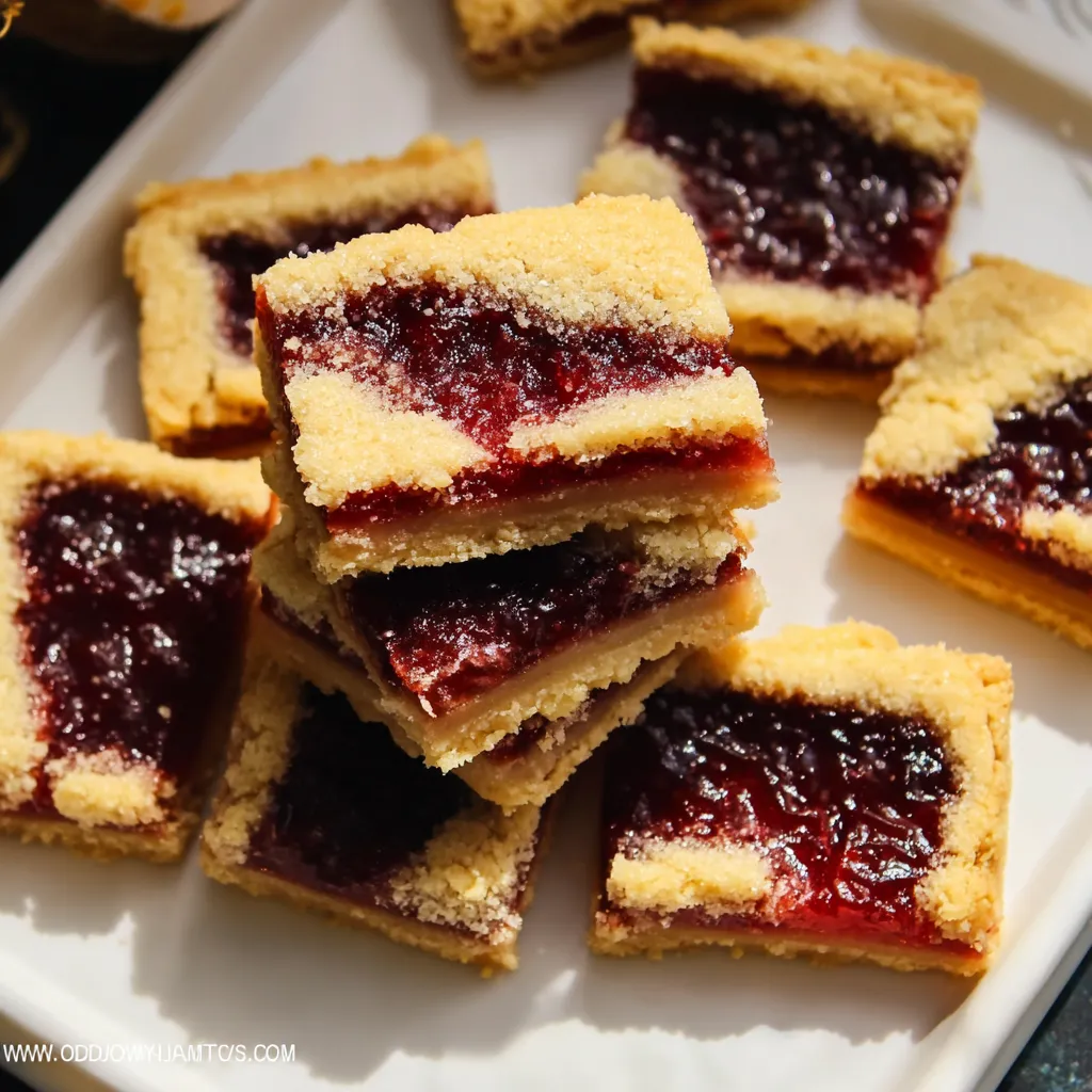 Shortbread Bars With Jam