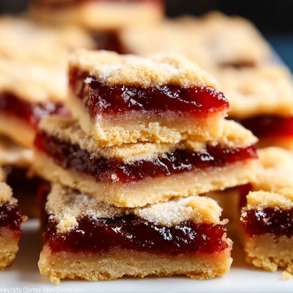 Shortbread Barsb Jam Healthy and Delicious