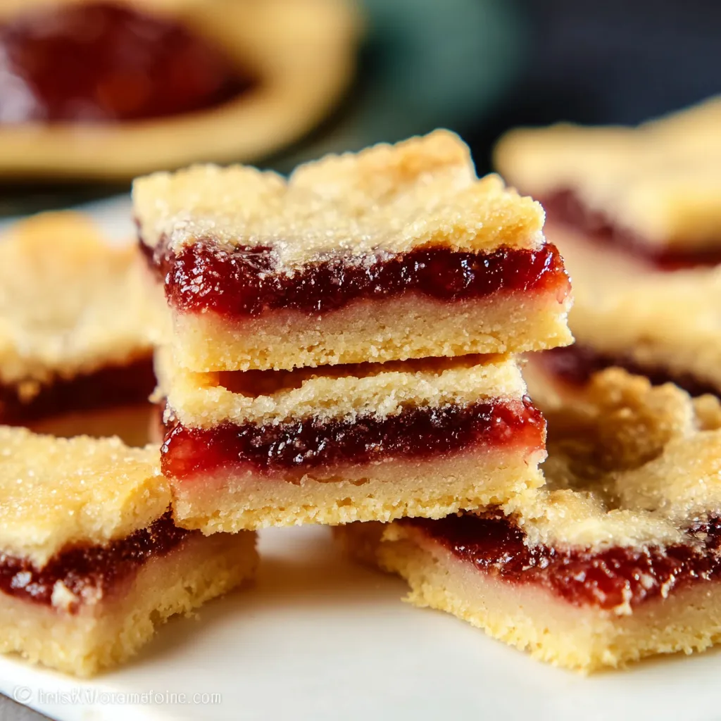 Shortbread Jam Cookie Bars