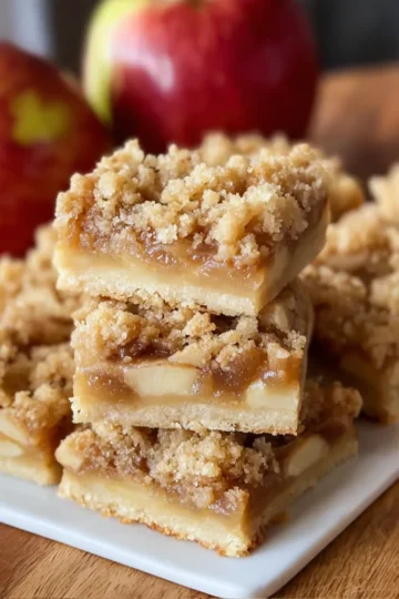 The Best Apple Crisp Shortbread Bars