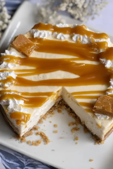 Best No bake caramel cheesecake