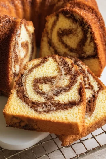 Cinnamon and Sugar Swirl Sour Cream Pound Cake