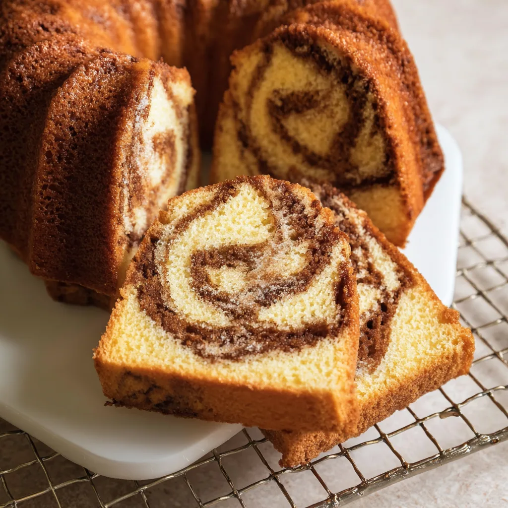 Cinnamon and Sugar Swirl Sour Cream Pound Cake