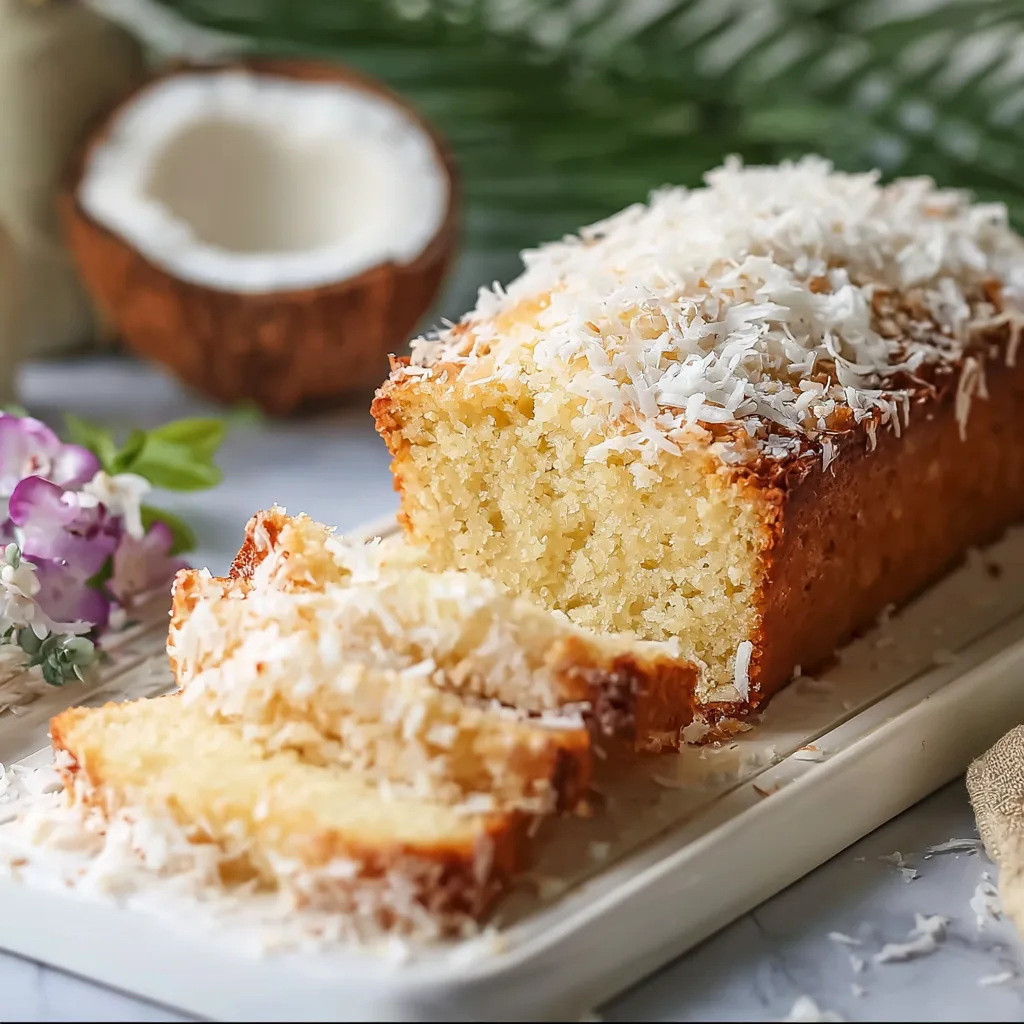 Coconut Loaf Cake With Coconut Milk