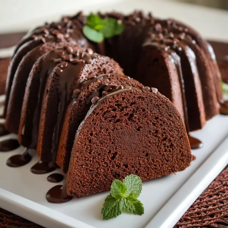 Delicious and Healthy Double Chocolate Pound Cake