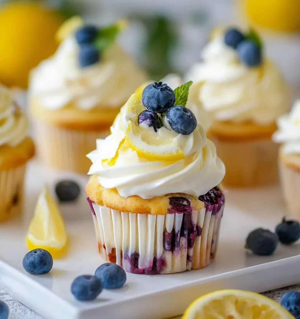 Healthy and Delicious Lemon Blueberry Cupcakes Recipe