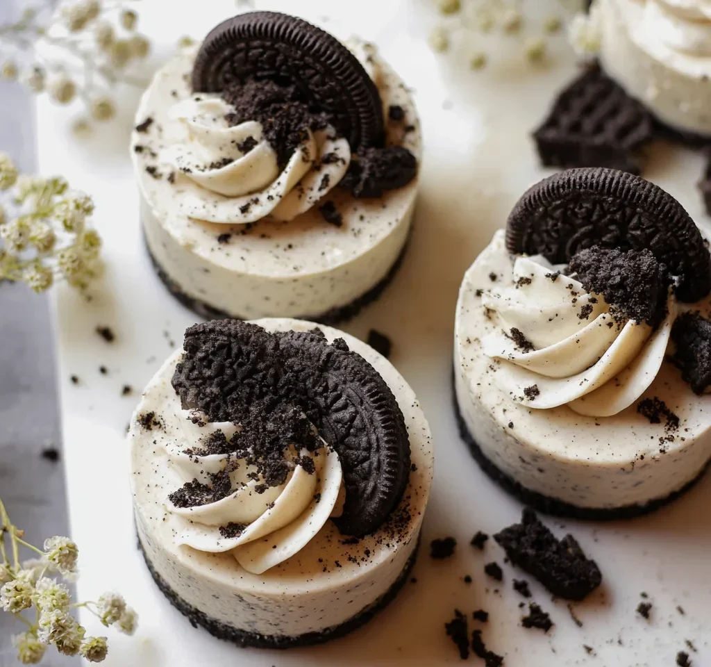 No-Bake Mini Oreo Cheesecakes Recipe Easy