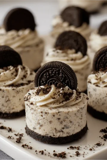 Mini Oreo No Bake Cheesecakes
