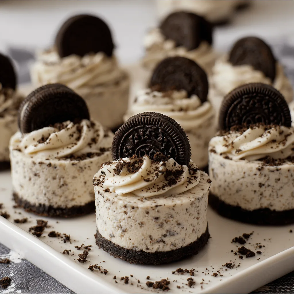 No Oreo Bake Cheesecakes