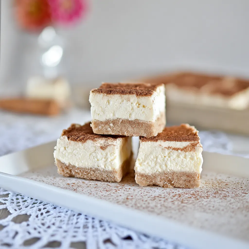 No Bake Keto Churro Cheesecake Bars Recipe