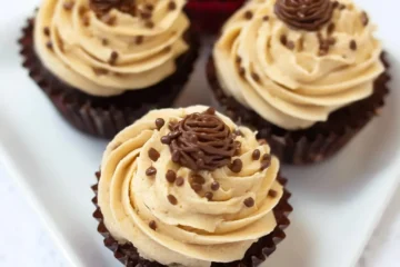 Ohio State Birthday Cake Buckeye Cupcakes