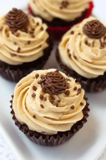 Ohio State Birthday Cake Buckeye Cupcakes