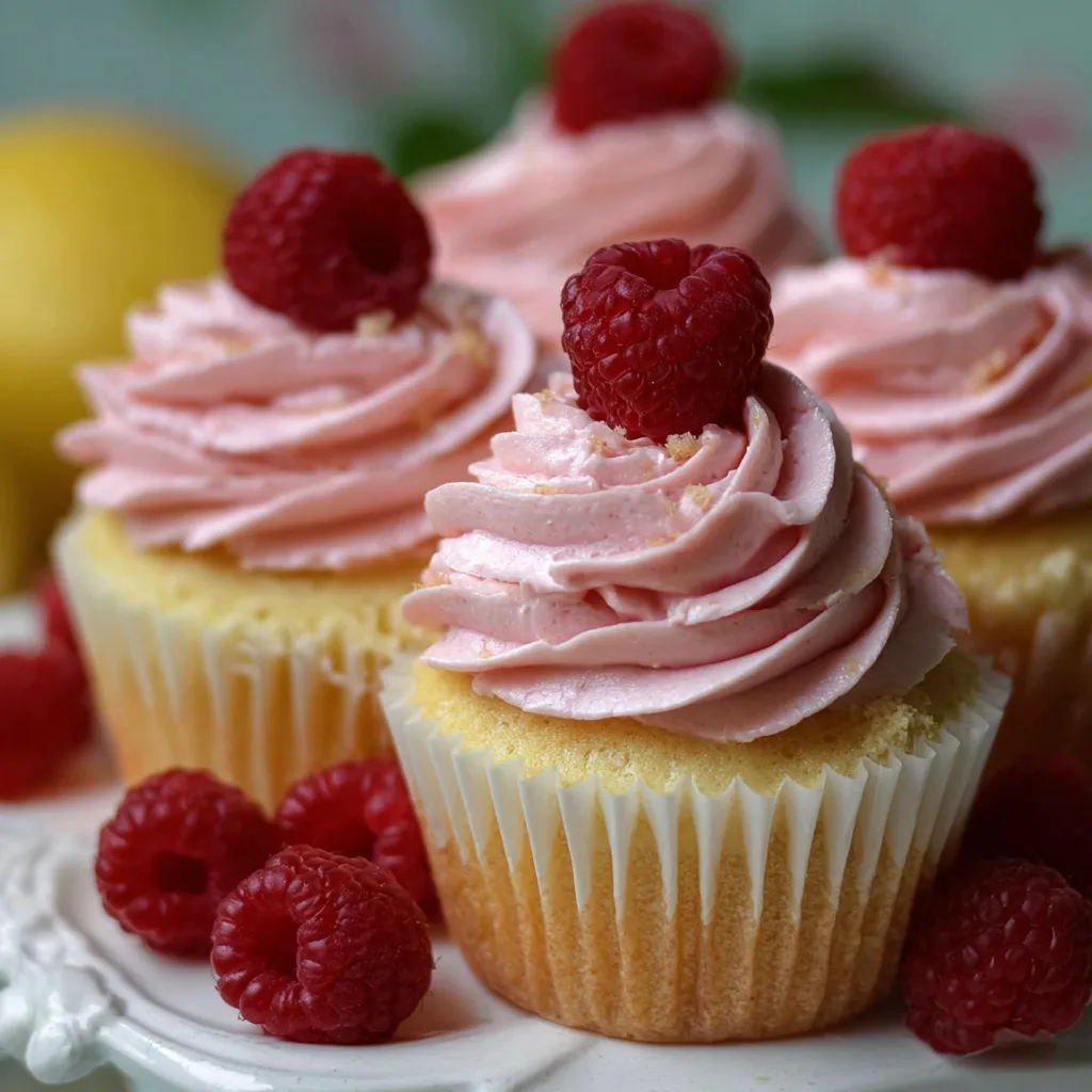 Simple Lemon Raspberry Cupcakes