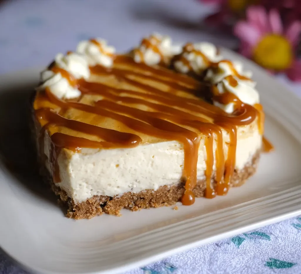 The Perfect No bake caramel cheesecake